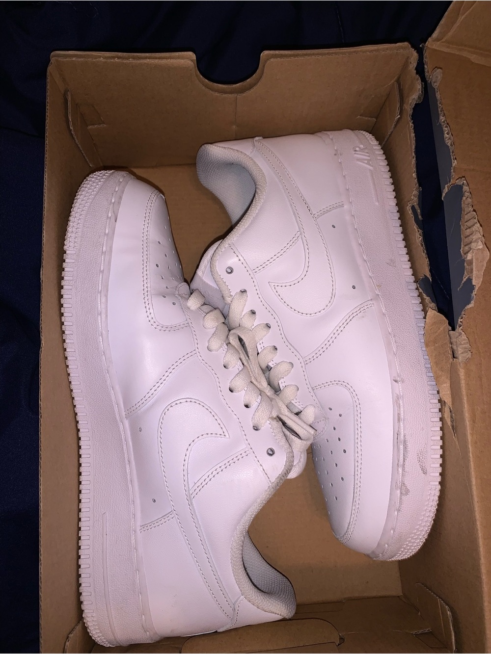 Nike Men’s White Low-Top Leather Sneakers